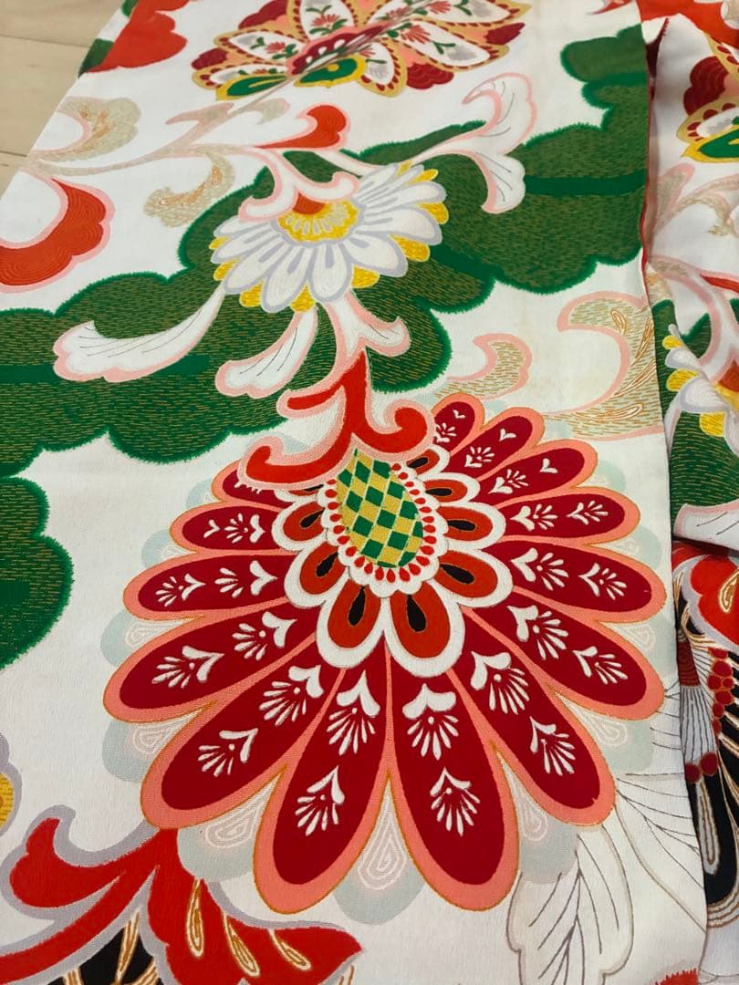 3歳七五三 古典柄レトロ着物と総絞り被布セット