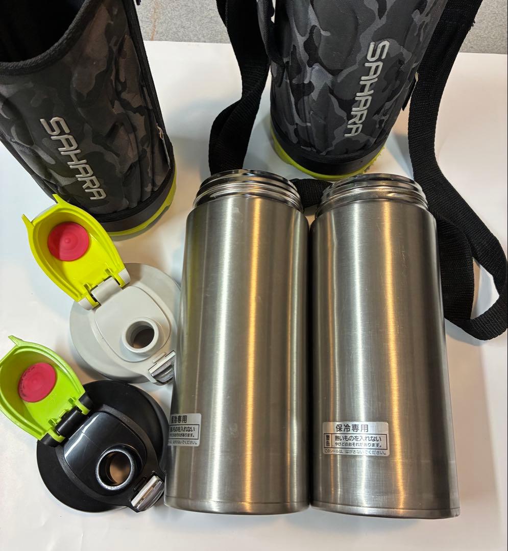 ハ*ル様 TIGER SAHARA 水筒&ポーチブラック・イエロー 1.0L 中
