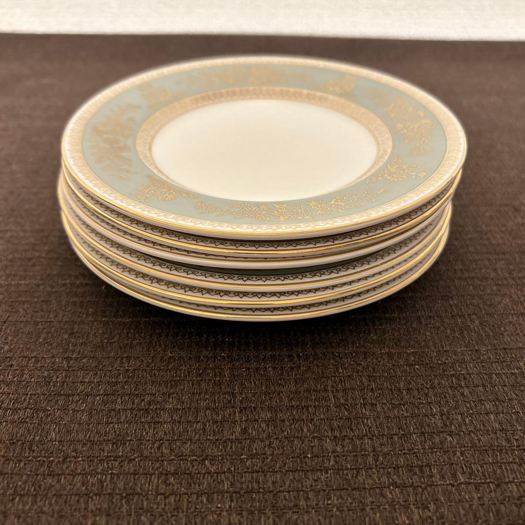 ウェッジウッド　コロンビア　セージグリーン　デザートプレート　15.5cm