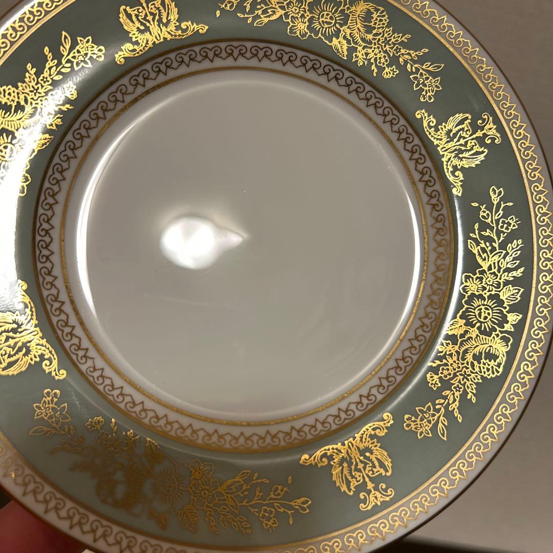 ウェッジウッド　コロンビア　セージグリーン　デザートプレート　15.5cm