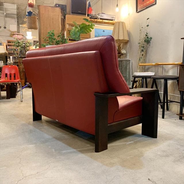 ciel様　カリモクチターノのダンテレザーアームソファ2シーター