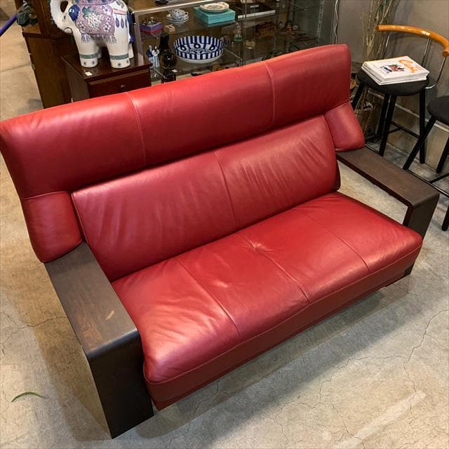 ciel様　カリモクチターノのダンテレザーアームソファ2シーター