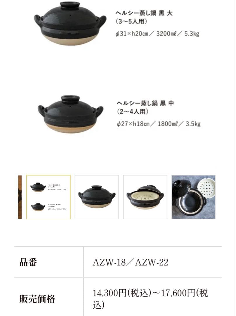 未使用 長谷園　ヘルシー蒸し鍋　大　土鍋　直径約30㎝　伊賀焼