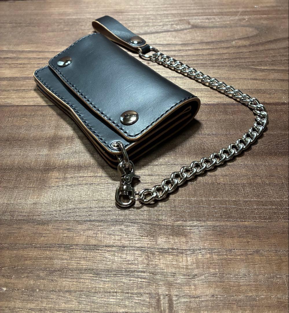 牛革本革ミドルトラッカーウォレット