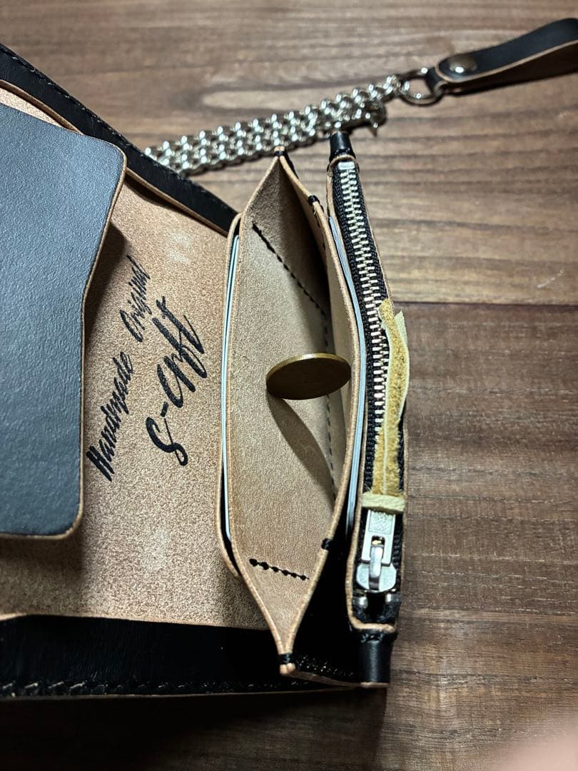 牛革本革ミドルトラッカーウォレット