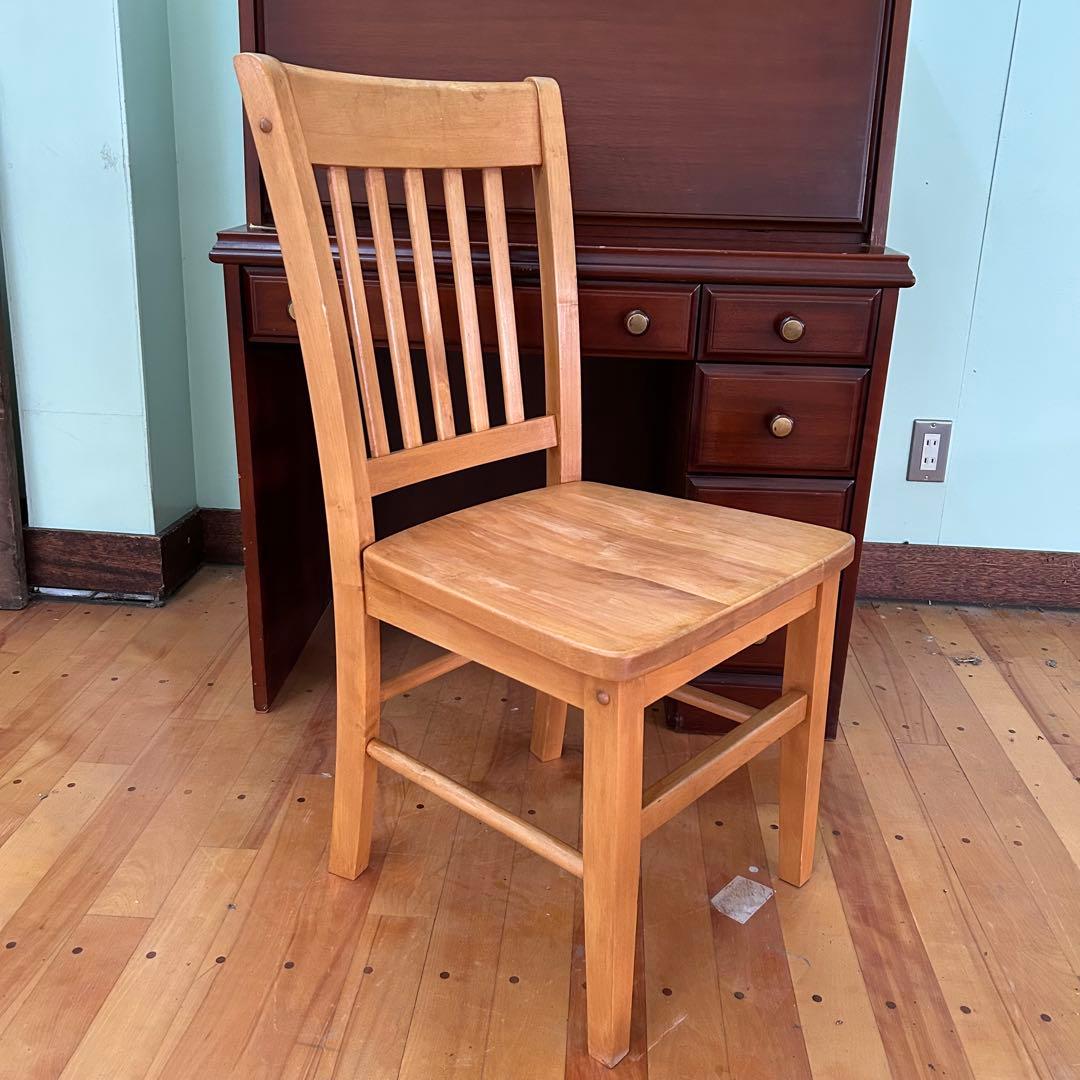 【 アメリカ 製】 パイン 材 椅子 (4脚あり)c