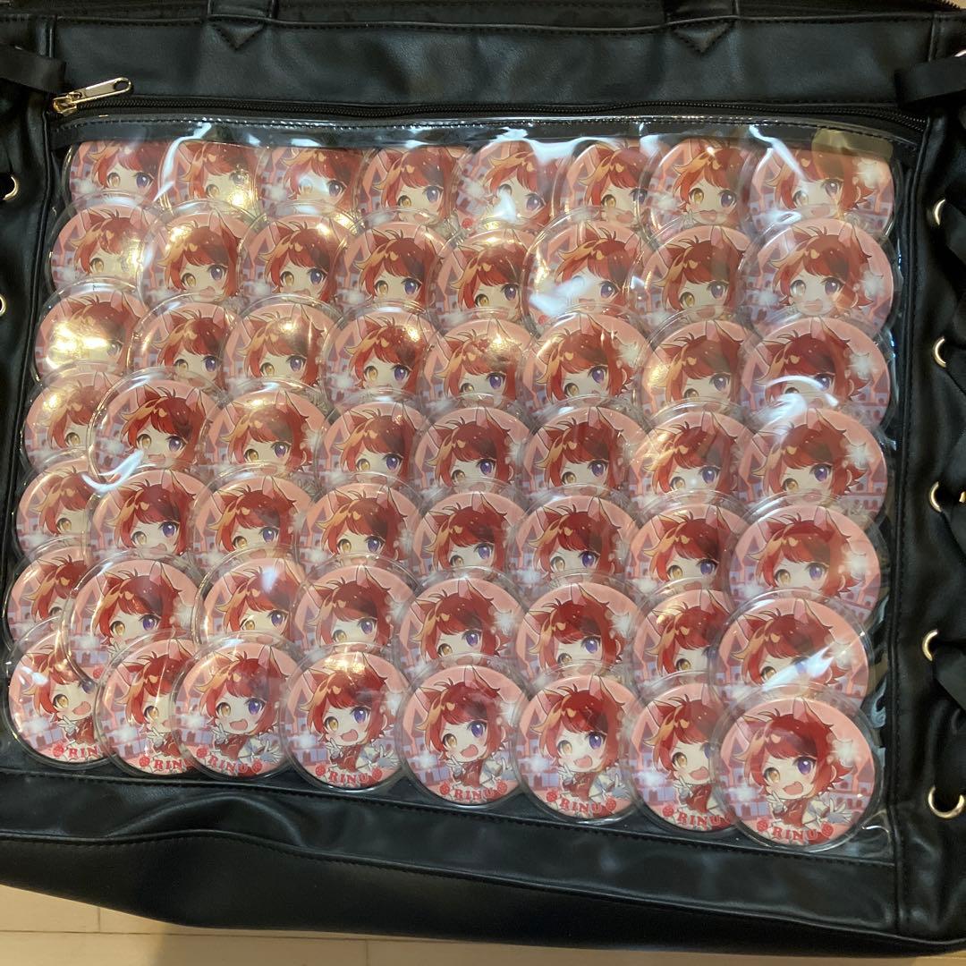莉犬くん 痛バッグ 缶バッジ56個 キャラクタークリアポケット付き