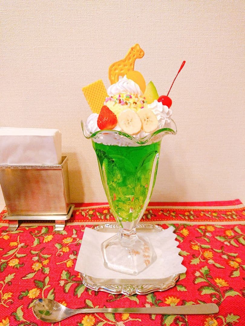 昭和レトロ 純喫茶のキリンさんパフェ 食品サンプル