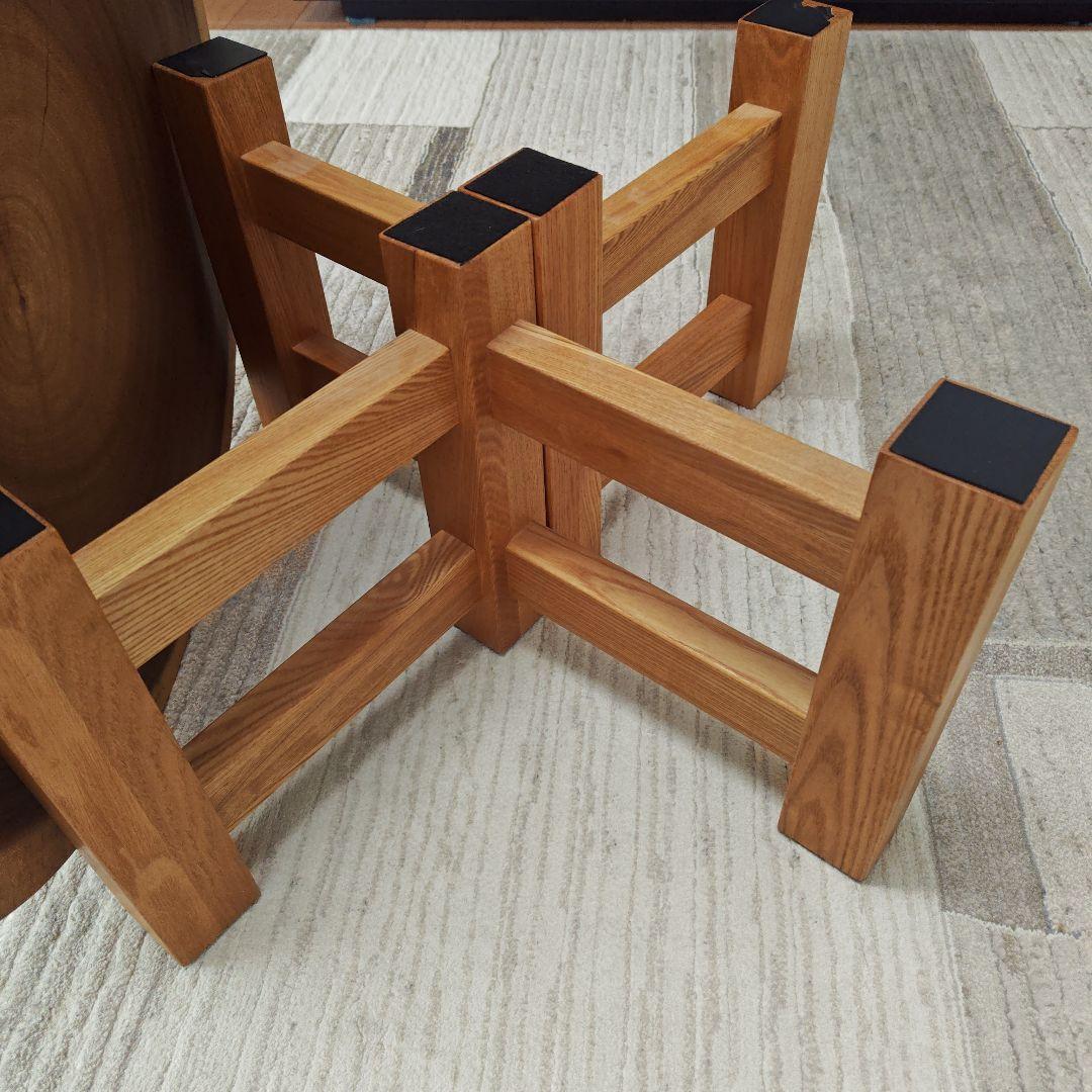 モンキーポッド（無垢輪切り1枚板）脚付き