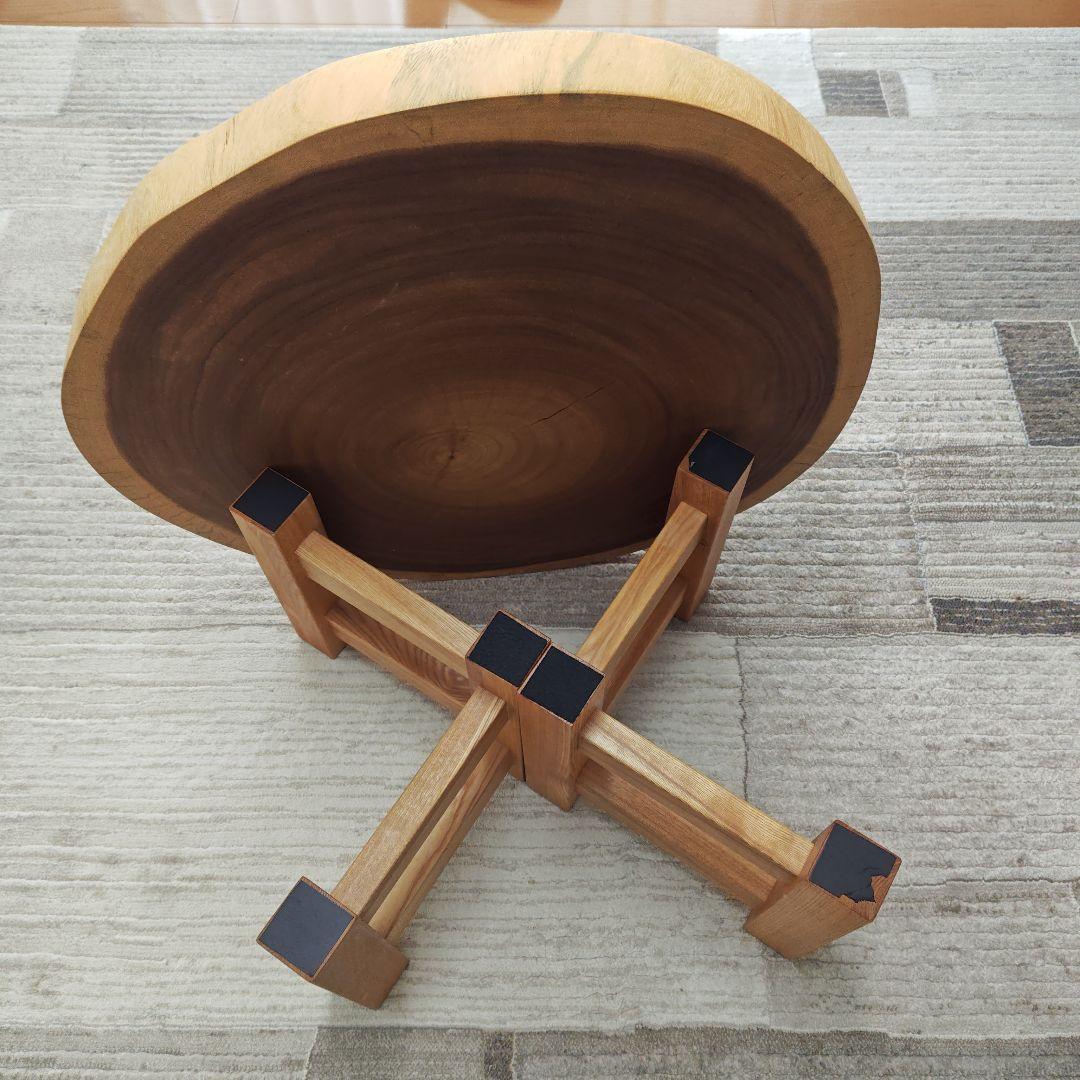 モンキーポッド（無垢輪切り1枚板）脚付き