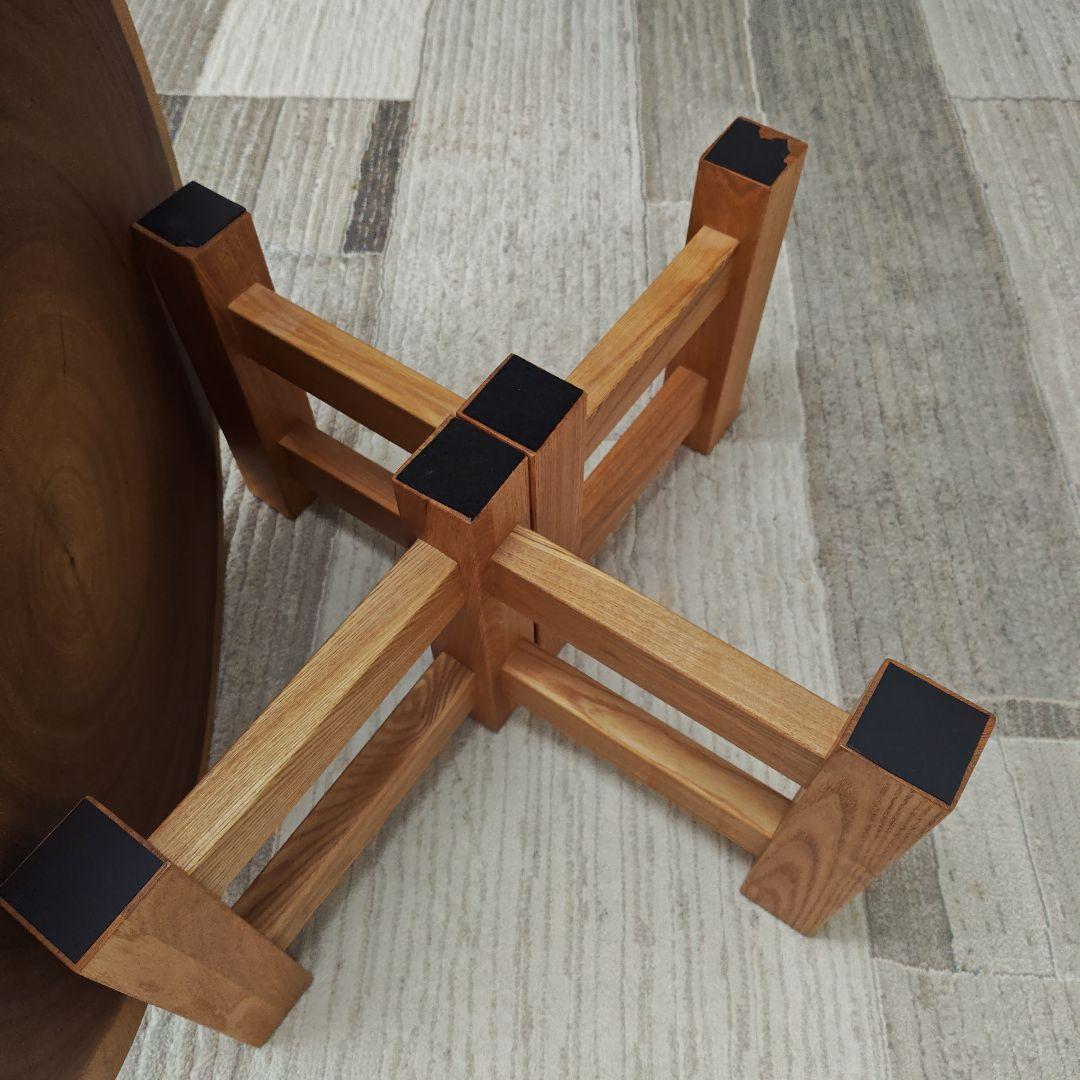 モンキーポッド（無垢輪切り1枚板）脚付き