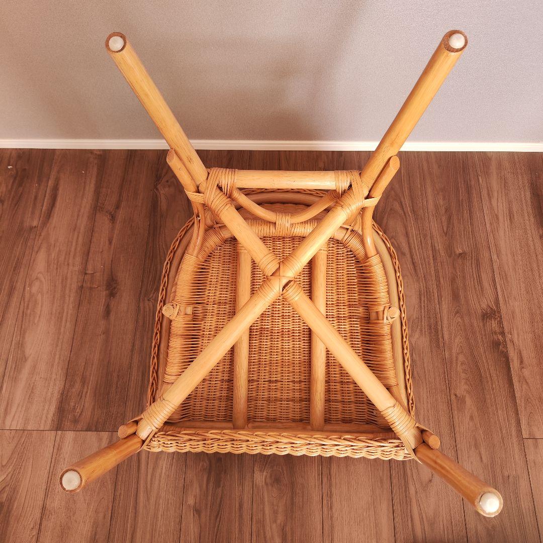 ラタン アームチェア 籐 アジアン ナチュラル