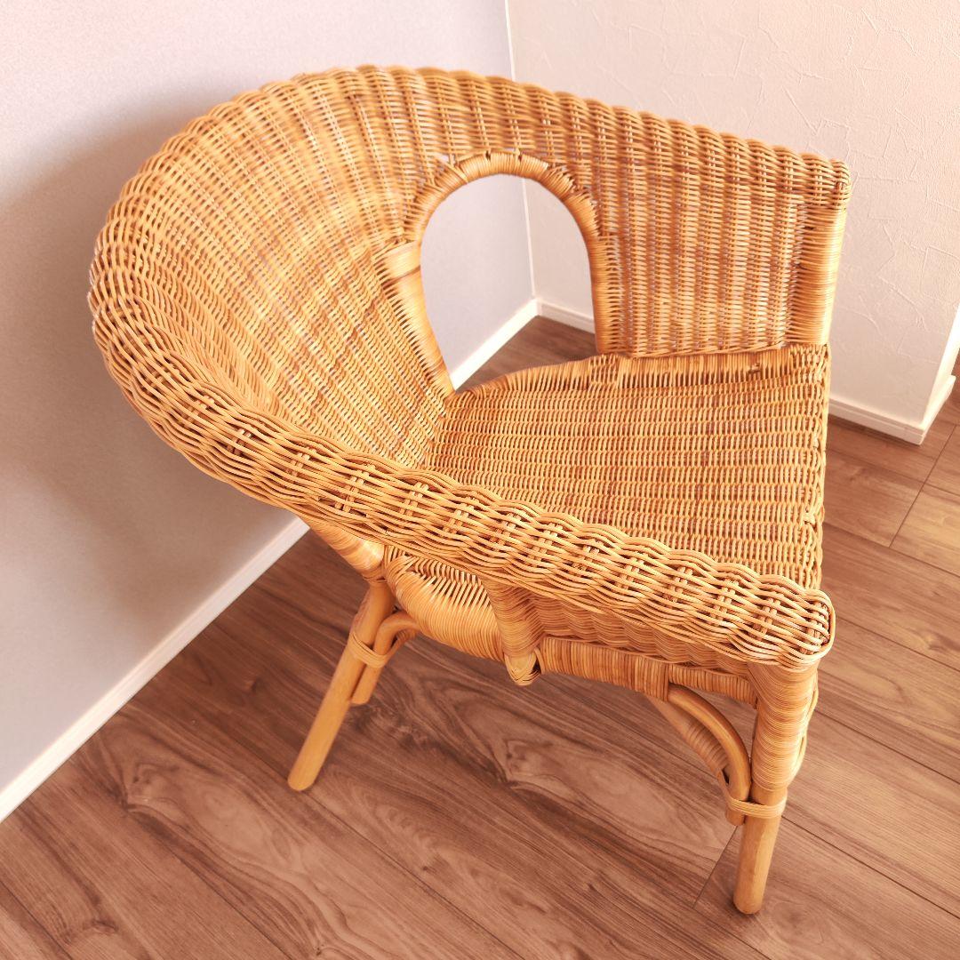 ラタン アームチェア 籐 アジアン ナチュラル