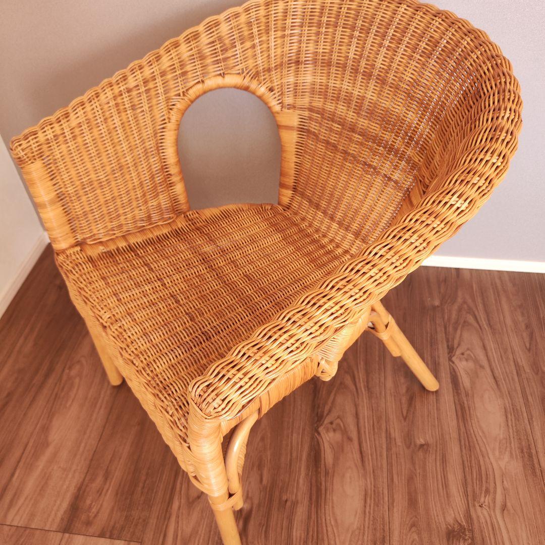 ラタン アームチェア 籐 アジアン ナチュラル