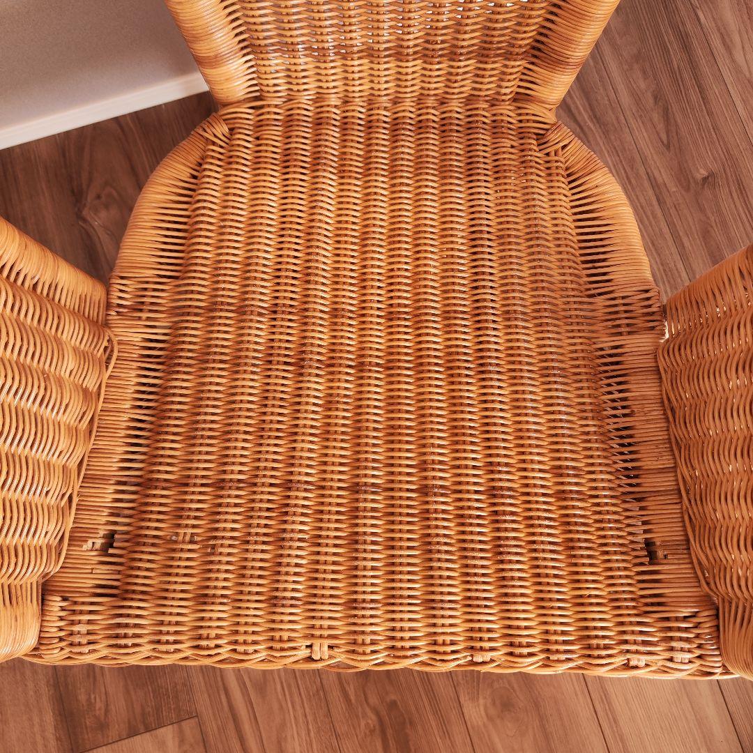 ラタン アームチェア 籐 アジアン ナチュラル