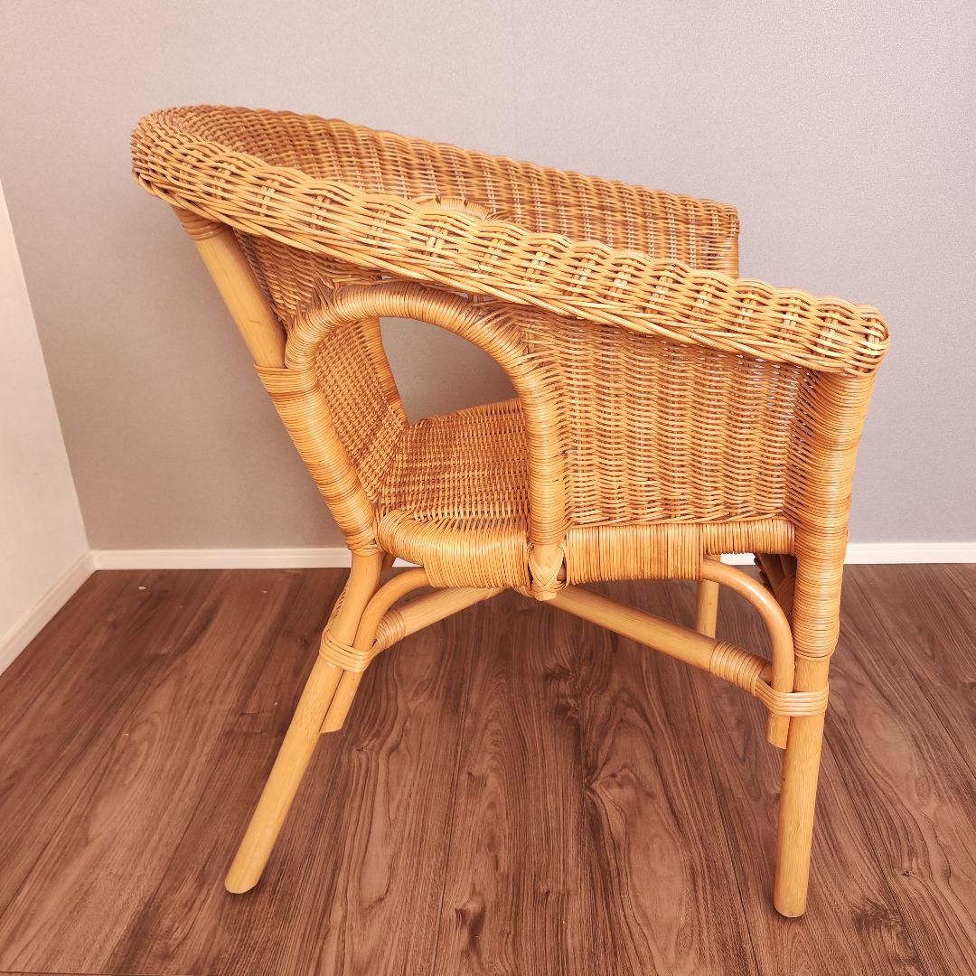 ラタン アームチェア 籐 アジアン ナチュラル