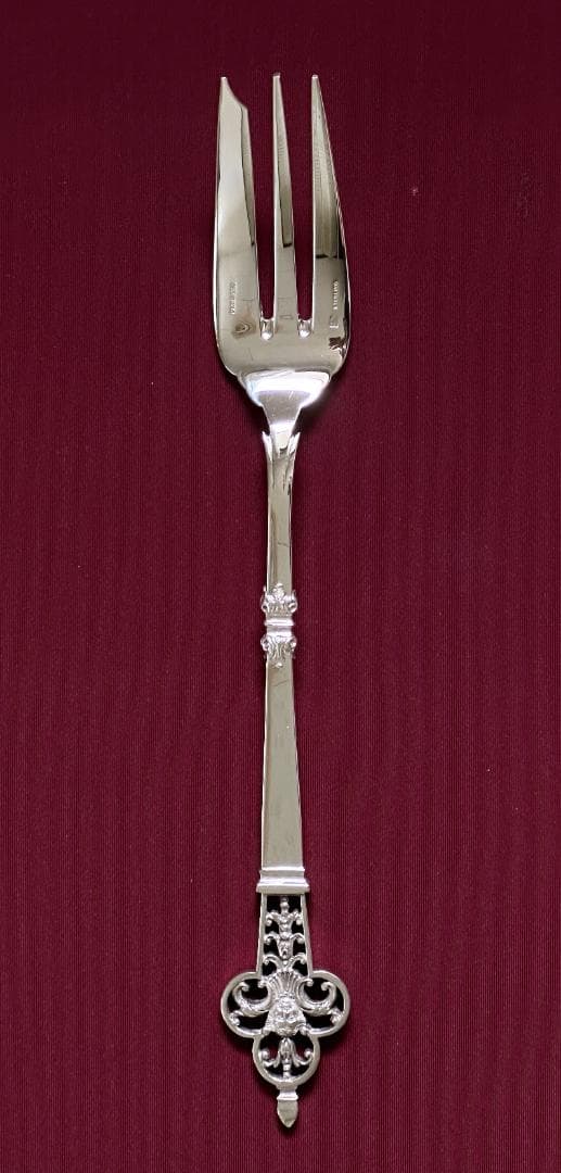 参考90万円 クリストフル ルネッサンス スターリングシルバーサービングフォーク