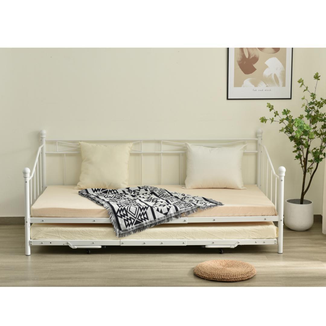 【新作】【ホワイト】親子ベッド 二段ベッド パイプベッド 多段ベッド