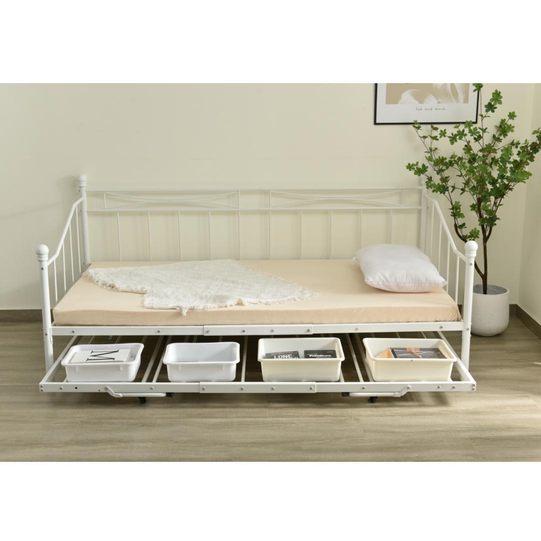【新作】【ホワイト】親子ベッド 二段ベッド パイプベッド 多段ベッド