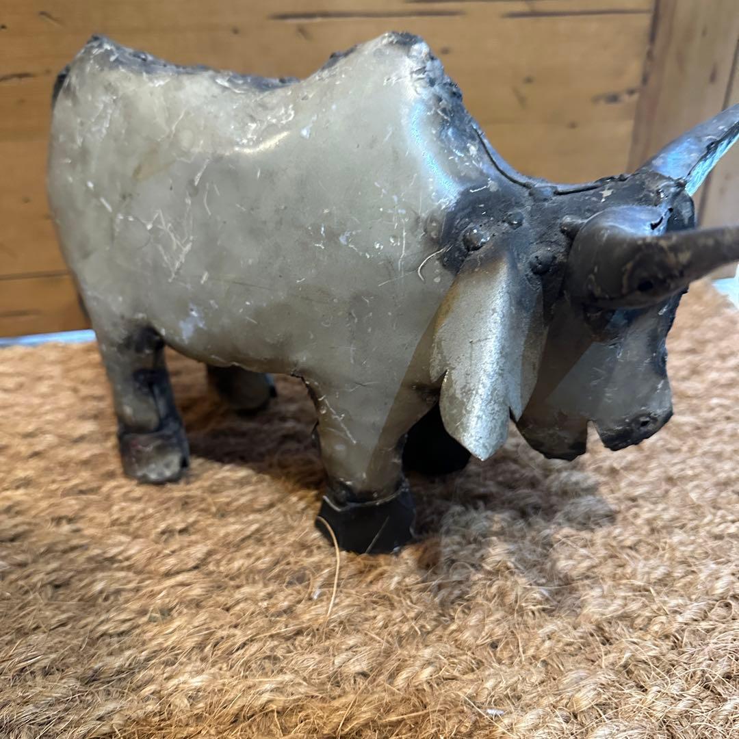 複数購入割引⭕️ バッファロー　アイアン製　置物　とても味のある作品です