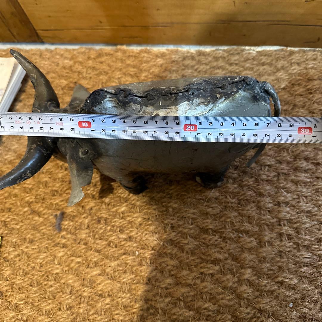 複数購入割引⭕️ バッファロー　アイアン製　置物　とても味のある作品です