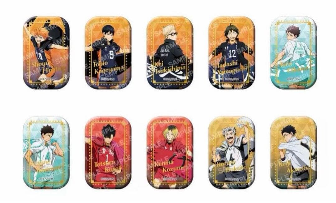 ハイキュー セブンネット限定 スクエア缶バッジ 第一弾 第二弾セット