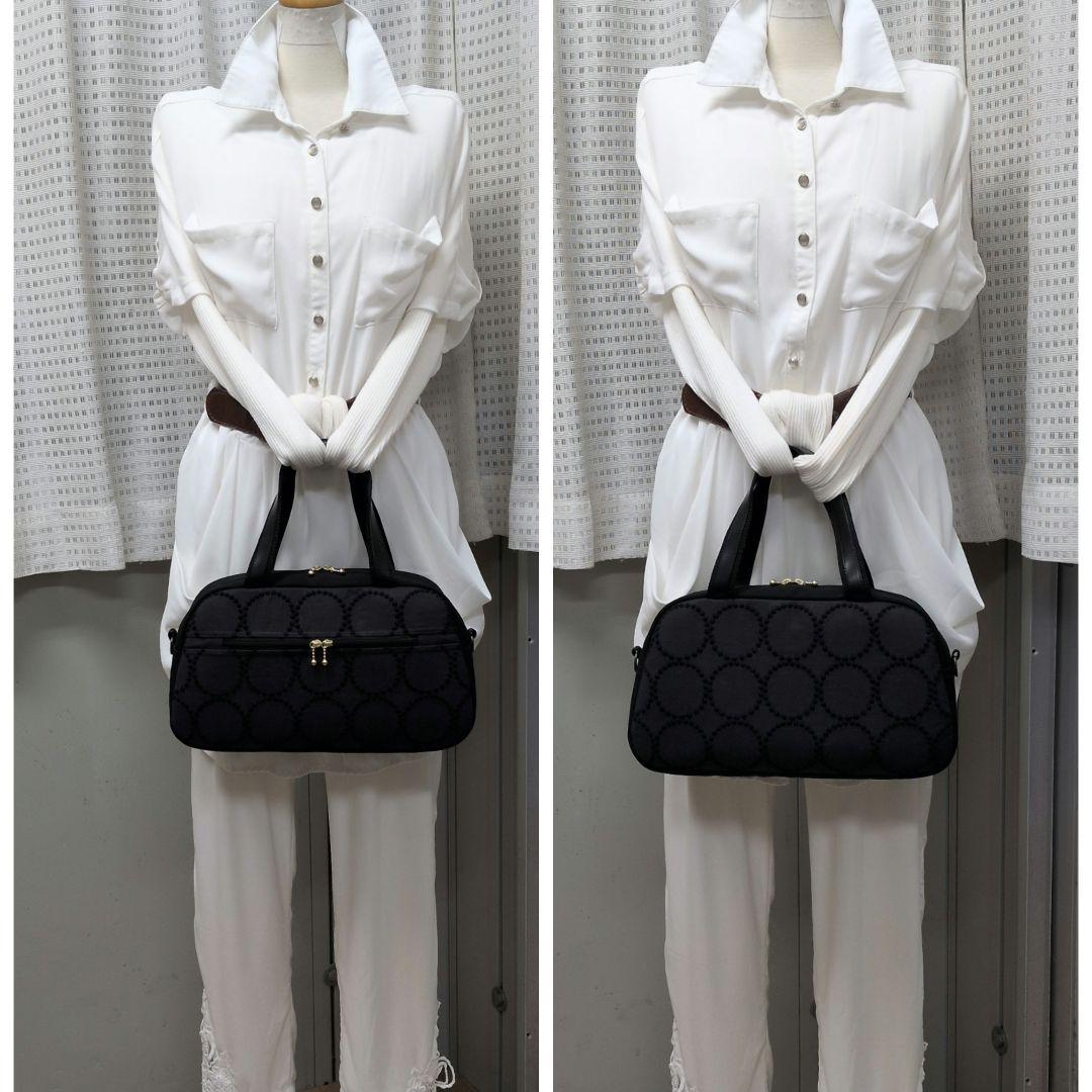 ミナペルホネン　ハンドメイド　バッグ　ボストン　タンバリン