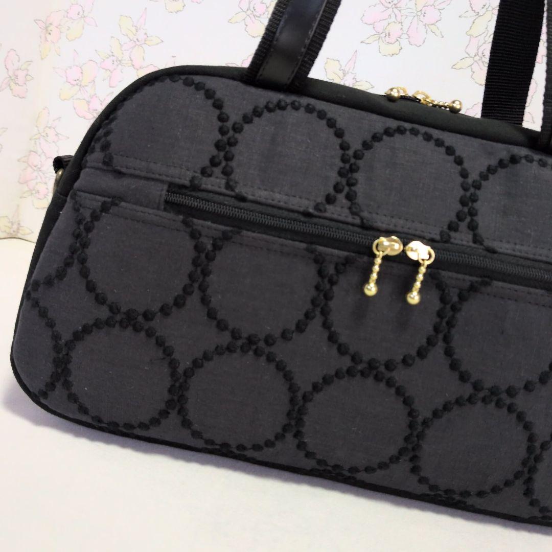 ミナペルホネン　ハンドメイド　バッグ　ボストン　タンバリン