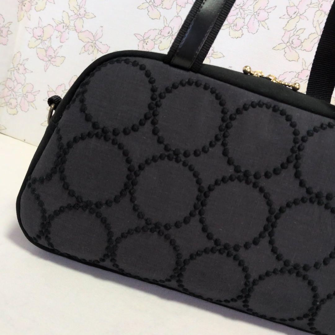 ミナペルホネン　ハンドメイド　バッグ　ボストン　タンバリン