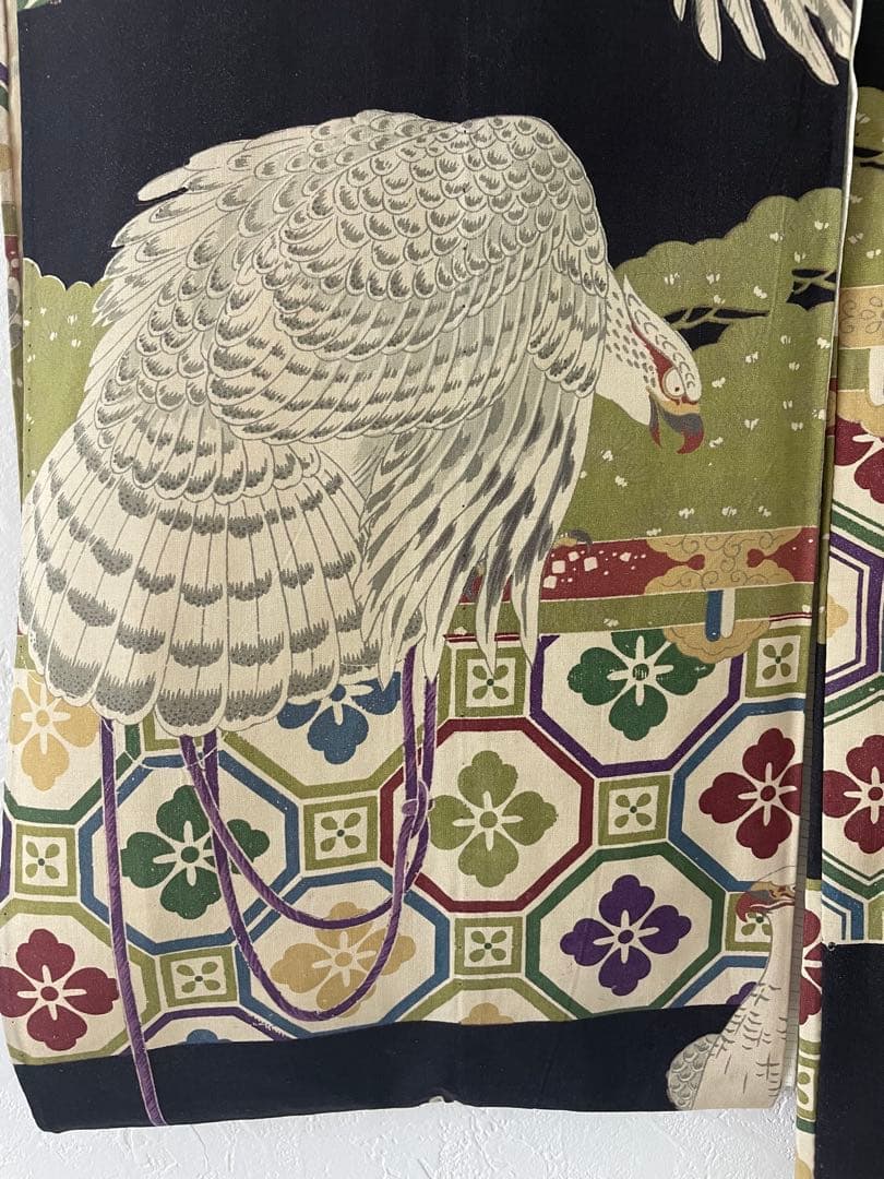 七五三　3歳　アンティークお着物セット　正絹　抹茶色の総絞り被布　ブーツ