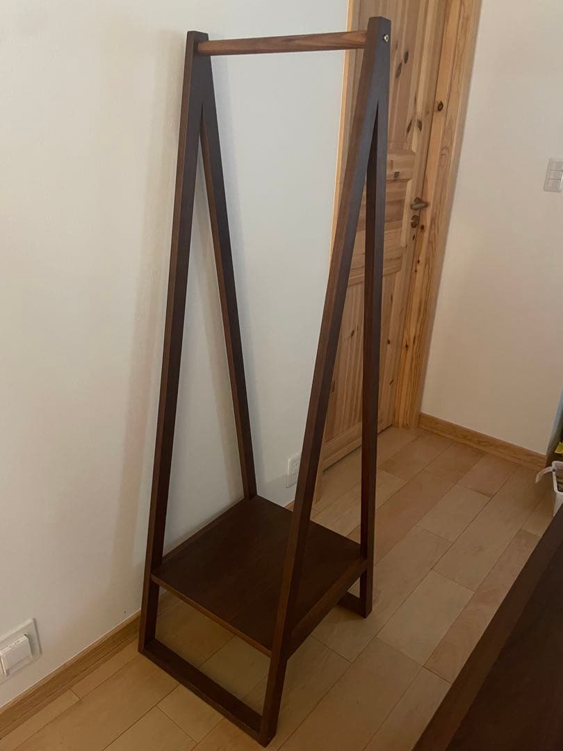 【廃盤】　無印良品　コートハンガー　木製　ウォールナット