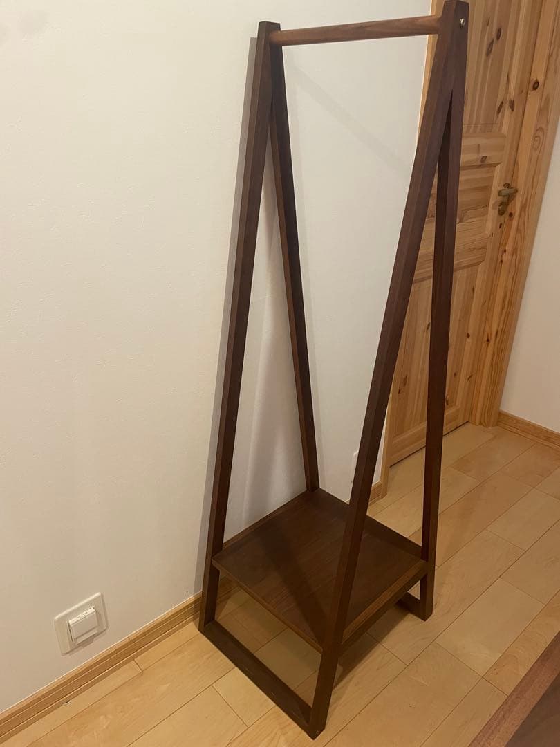 【廃盤】　無印良品　コートハンガー　木製　ウォールナット