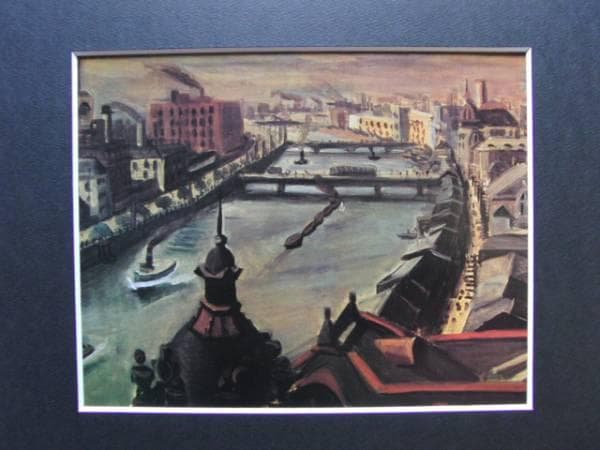 小出 楢重、市街風景、希少画集画、新品額装付 - メルカリ