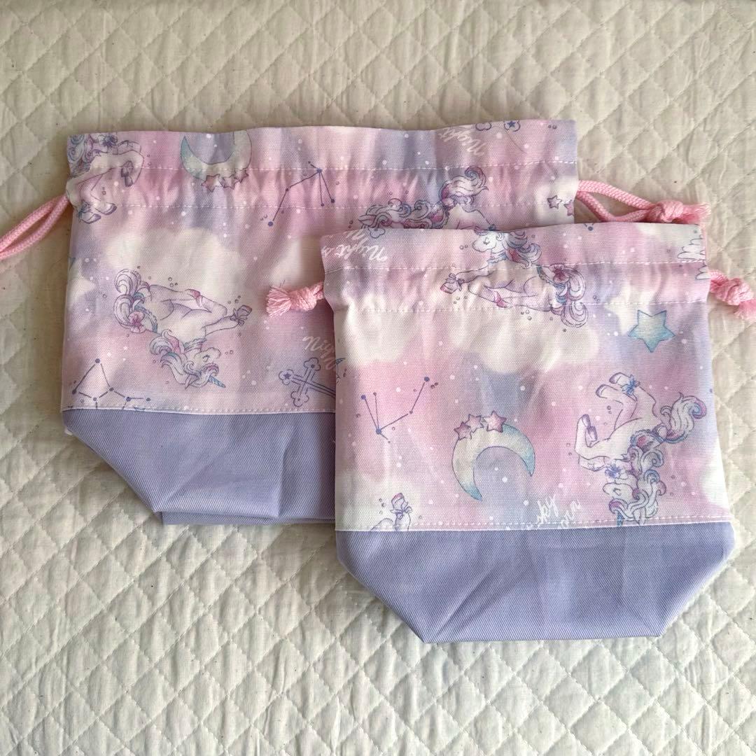 オーダーページ　お弁当袋&コップ袋2点セットユニコーン