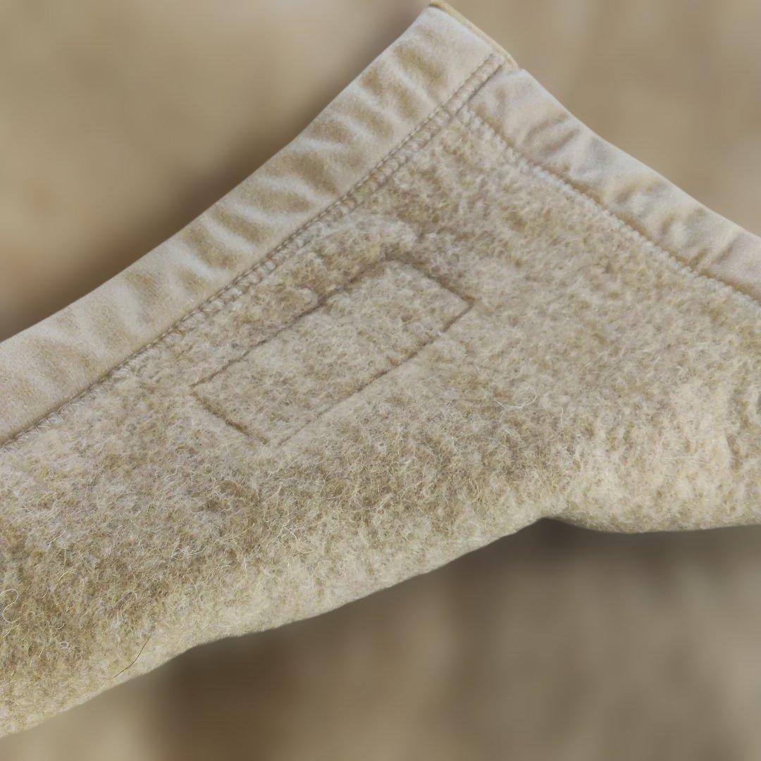 状態良好　 Star 毛布 180×210cm　　キャメル100％