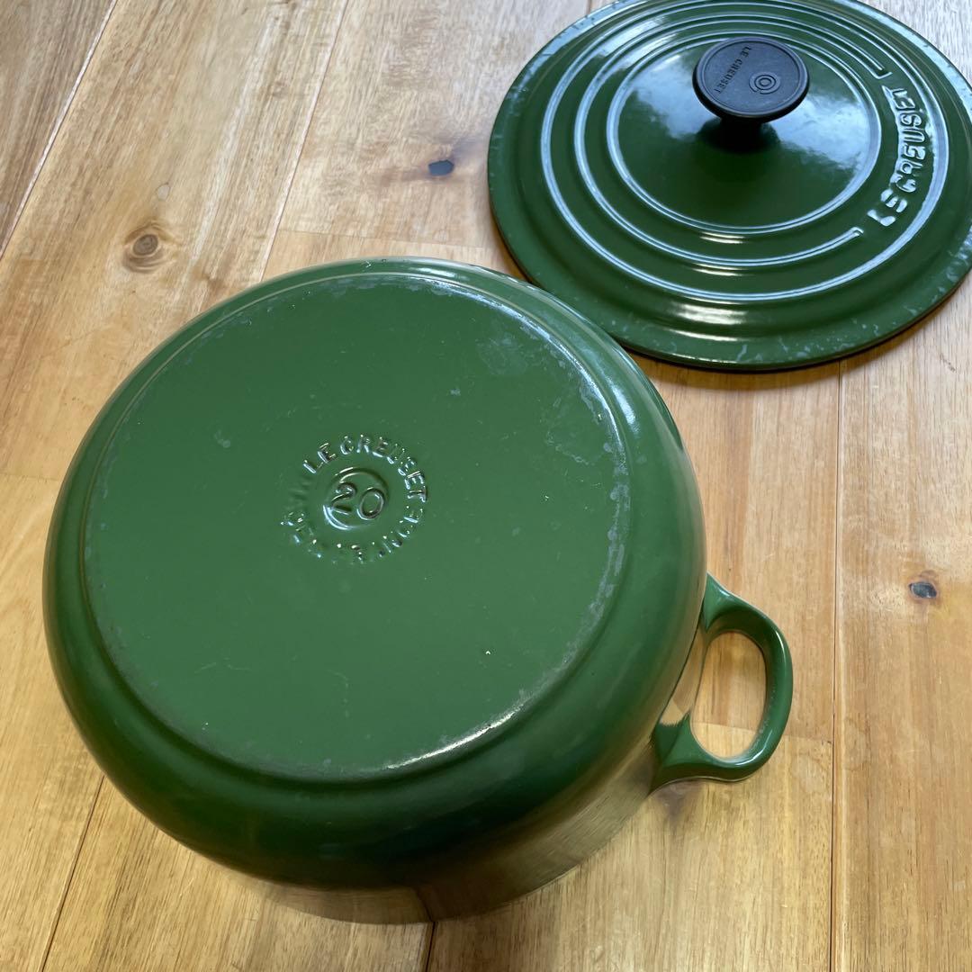 ル・クルーゼ 20cm 緑 ココット・ロンド 鍋 グリーン - メルカリ
