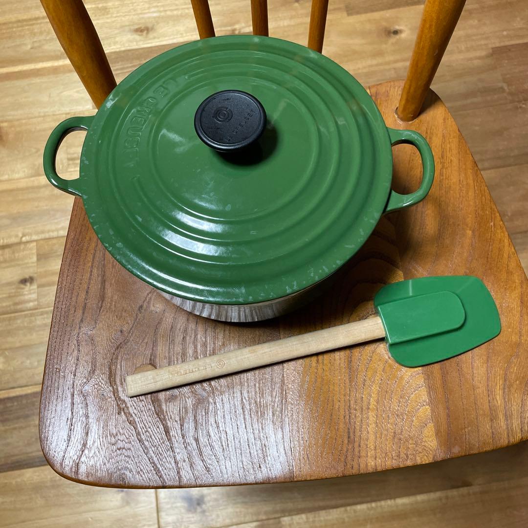 ル・クルーゼ 20cm 緑 ココット・ロンド 鍋 グリーン - メルカリ