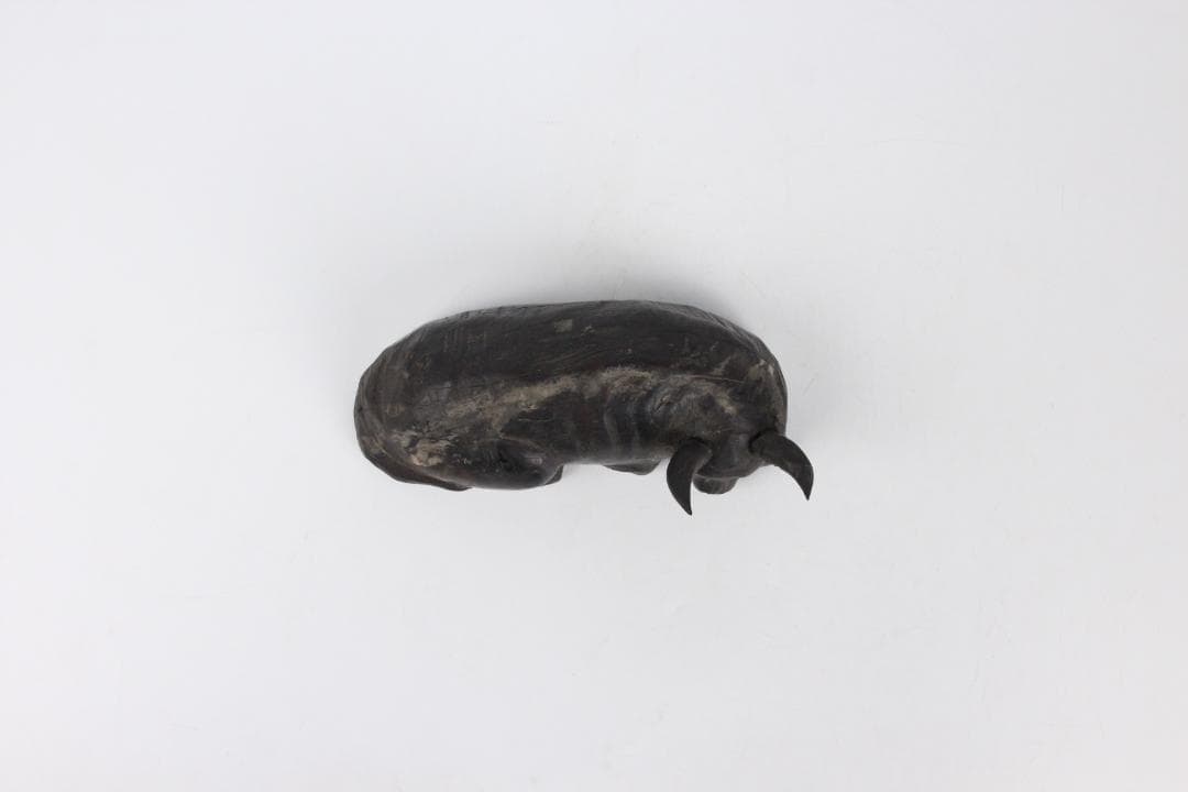 日本 明治時代 木彫 牛 置物 硬木彫刻 FF01-02 - メルカリ