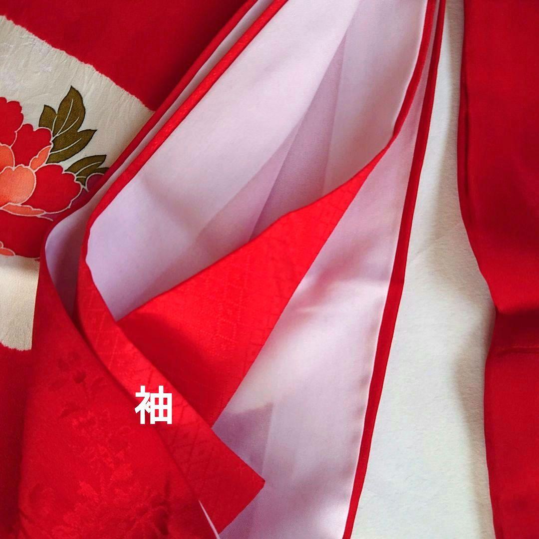 ③七五三 着物 赤 半襟付