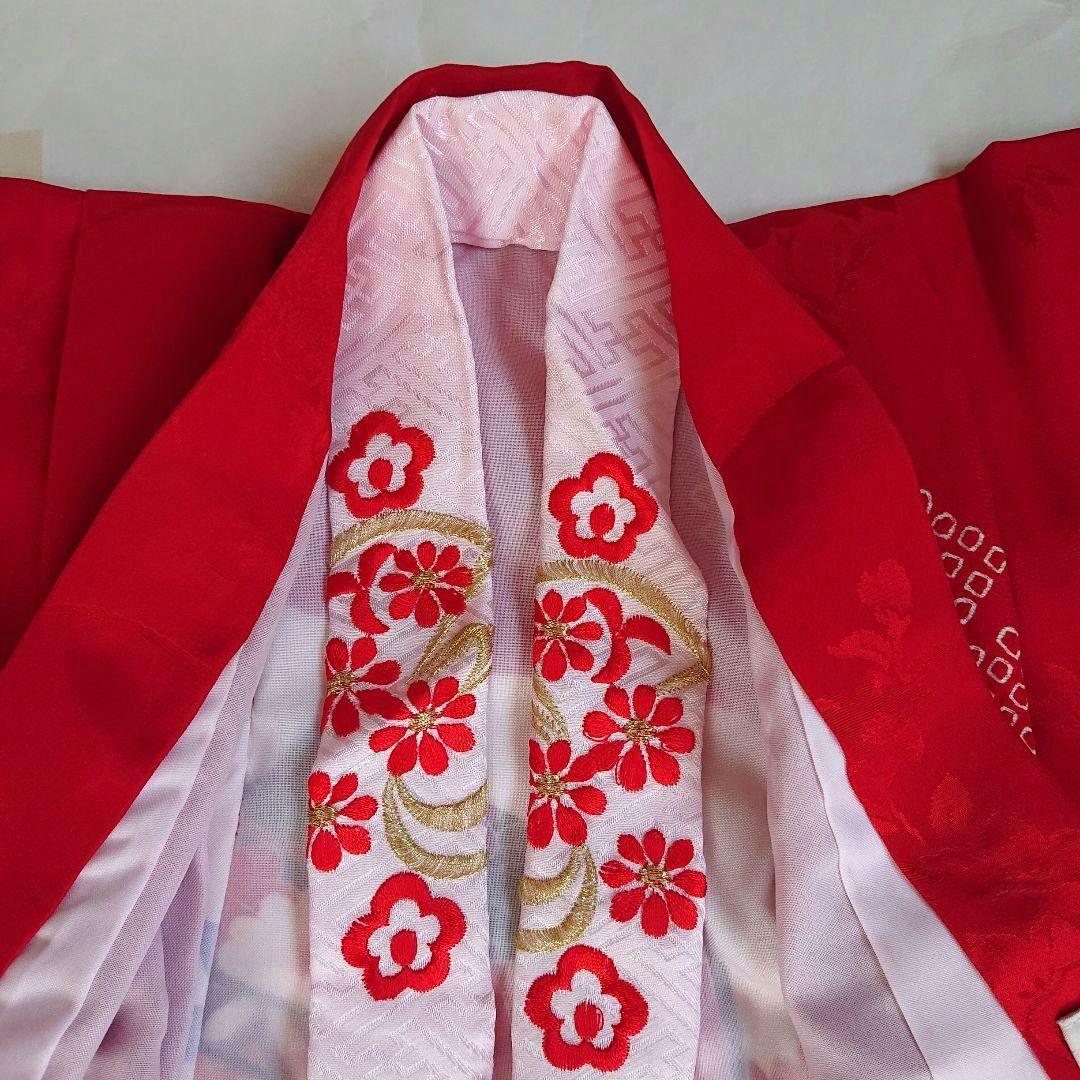 ③七五三 着物 赤 半襟付