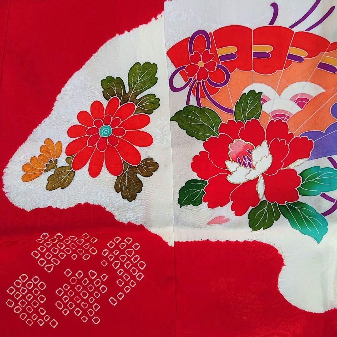 ③七五三 着物 赤 半襟付