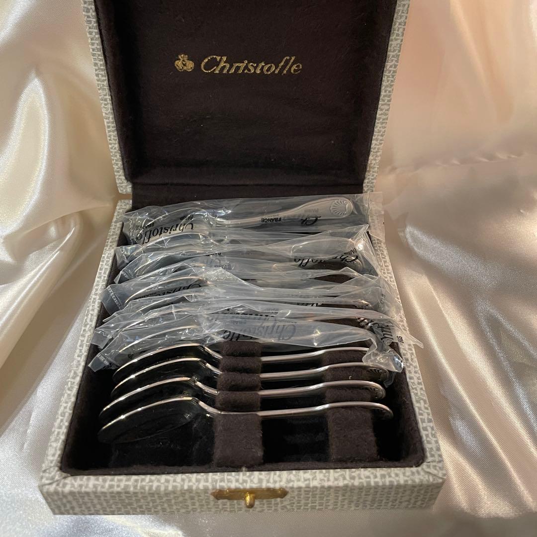 Christofle スプーンセット12本 専用ケース付き クリストフル12cm