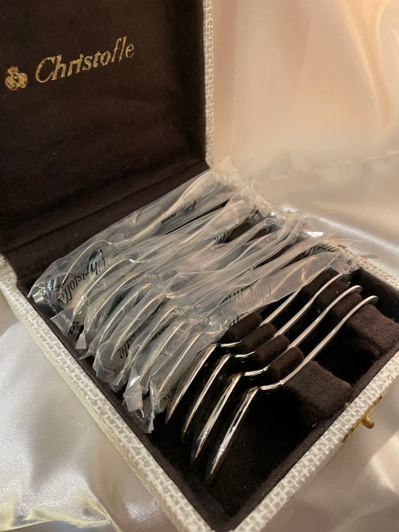 Christofle スプーンセット12本 専用ケース付き クリストフル12cm