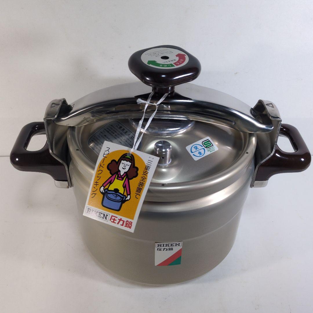 新品未使用　RIKEN　理研　圧力鍋　6L 1升炊 ゴールド　デラックス