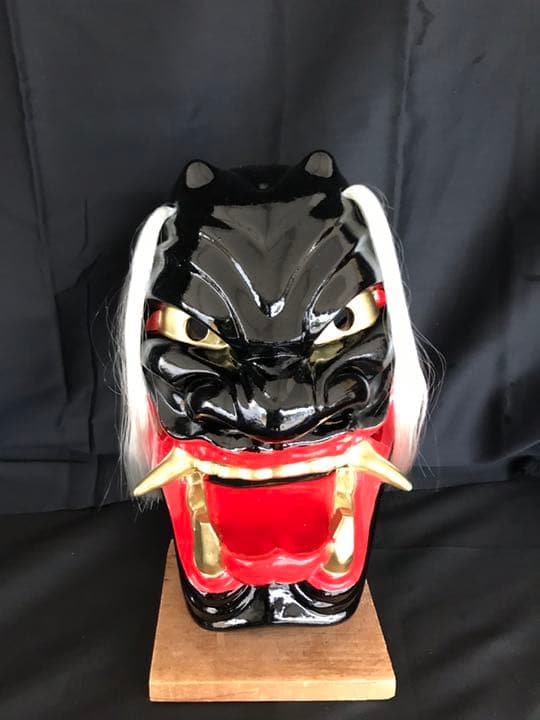 鬼面　黒色　女面