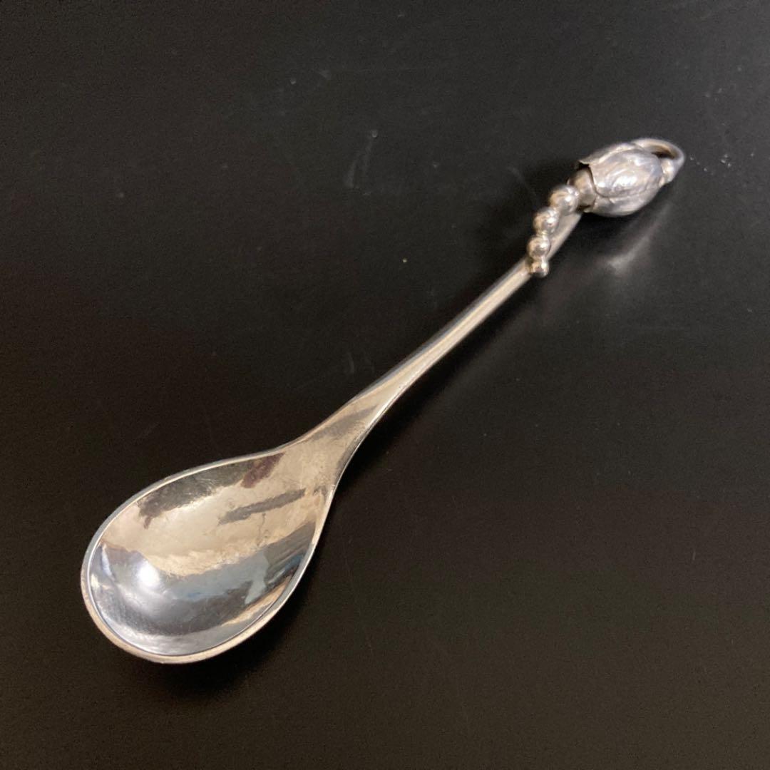 ジョージ・ジェンセン ブロッサム コーヒー モカ デミタス スプーン シルバー