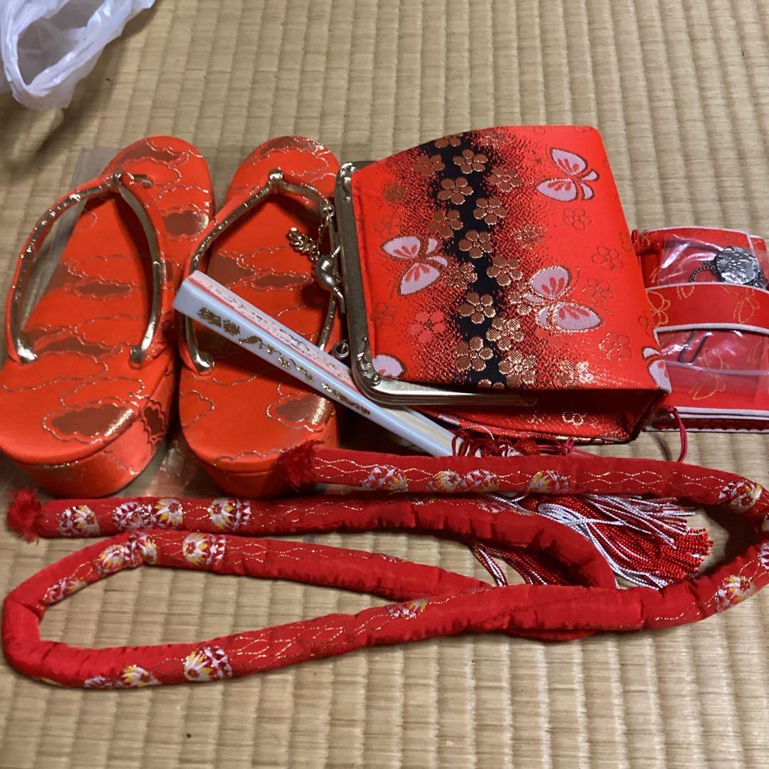 七五三小柄七歳フルセット　帯幅14、5センチ　　草履21センチ