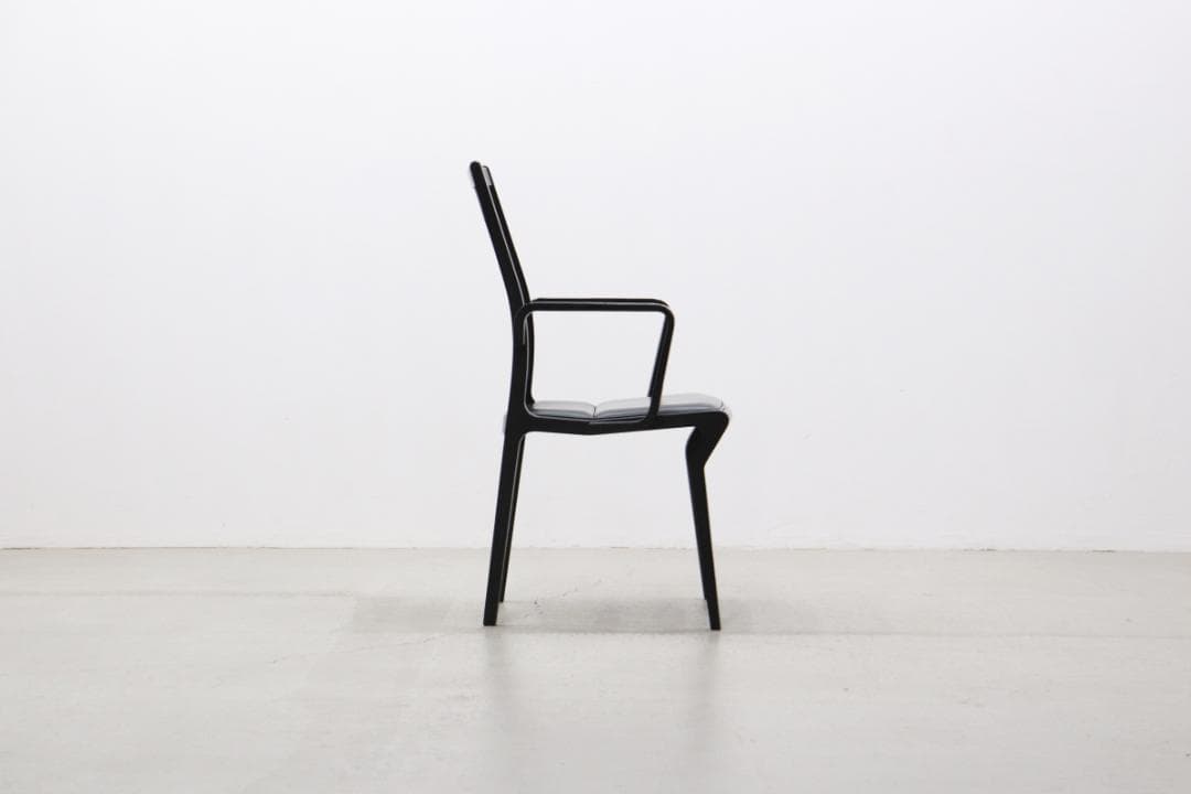 在庫4脚 天童木工 アーム 本革 ダイニングチェア ヴィンテージ レトロ