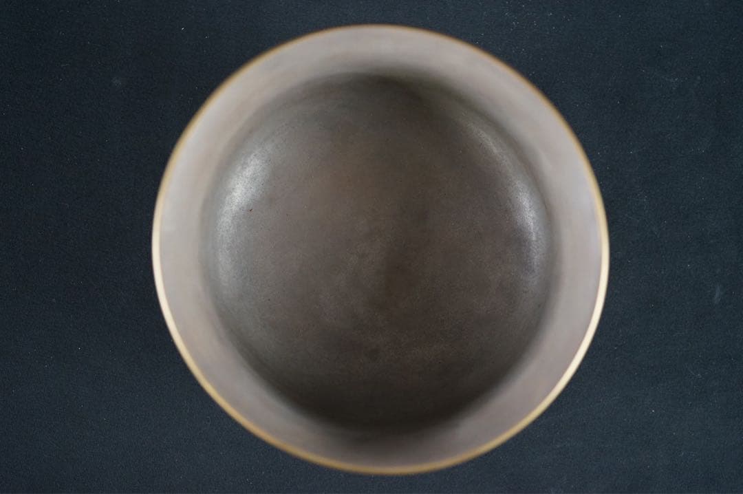 塗師 蒔絵 橘屋友七 作 時代 菊唐草 銀蒔絵 内銀地 盃洗 共箱