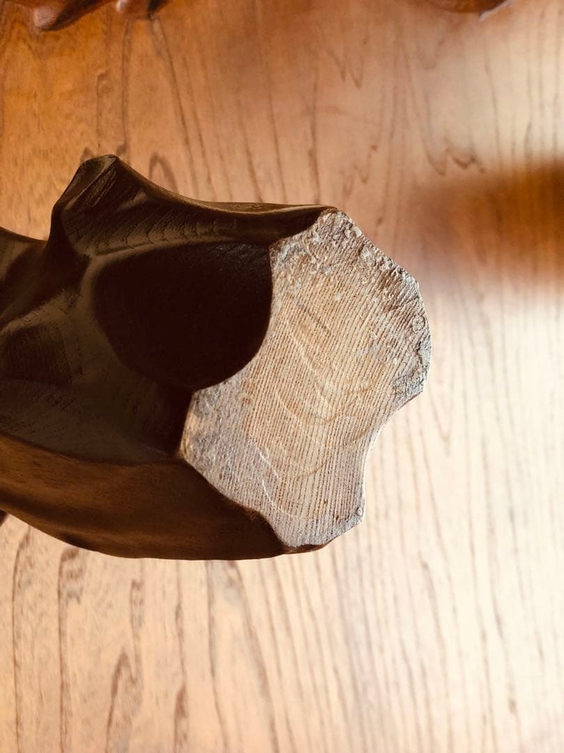 天然木 《 雰囲気がある耳付き 座卓 》